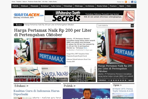 wartaaceh.com site used Hiweb