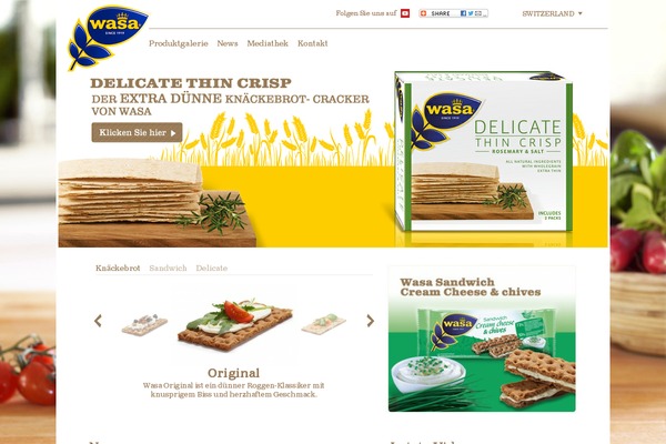 Wasa theme site design template sample