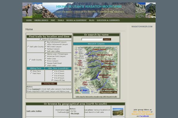 trails theme websites examples