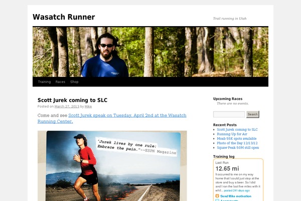Site using Dailymile Widgets plugin