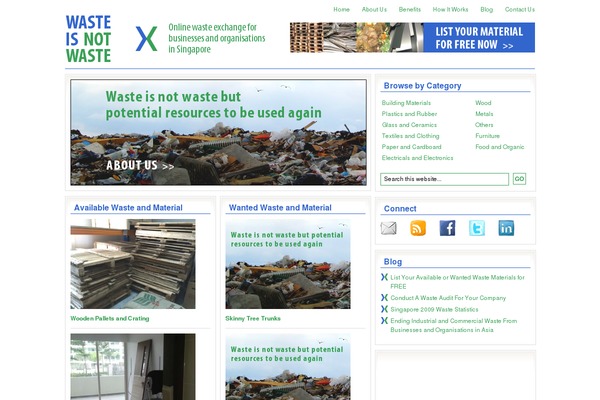 wasteisnotwaste.com site used Lifestyle 2.0