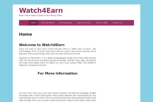 watch4earn.com site used Basic