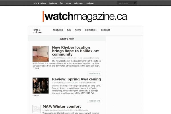 watchmagazine.ca site used Twenty Twenty
