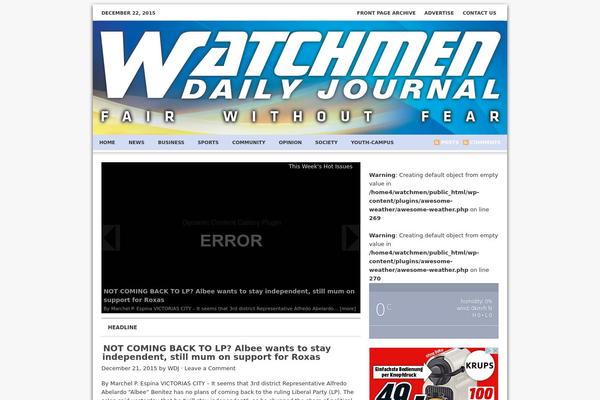 News theme site design template sample