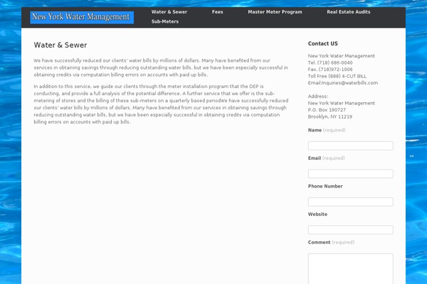 Vantage theme site design template sample