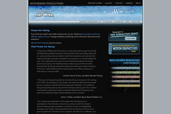 Site using Flash Video Player plugin