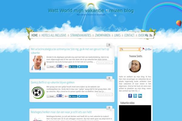Cloudy-blue-sky theme site design template sample
