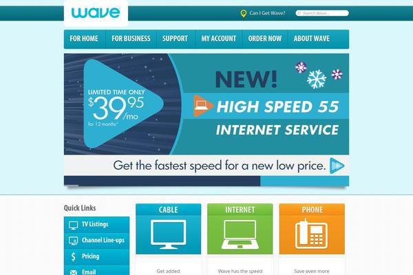 Wave theme site design template sample