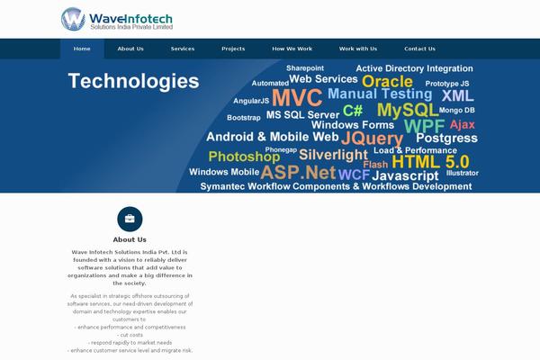Vantage theme site design template sample