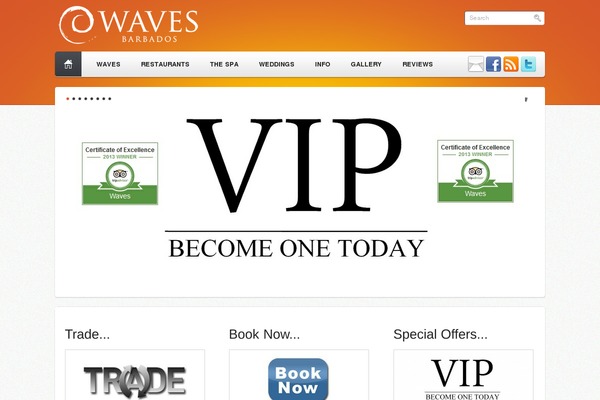 Paradise theme site design template sample