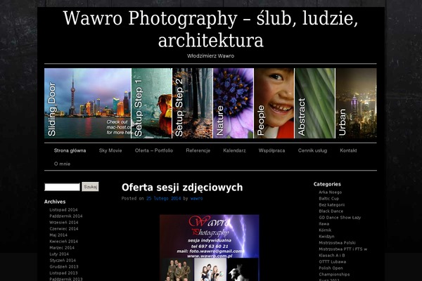Sliding Door theme site design template sample