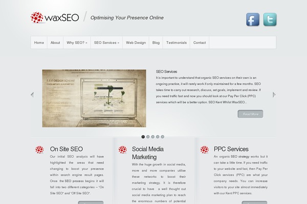 Minimal theme site design template sample