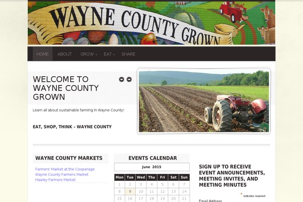 waynecountygrown.org site used Diner