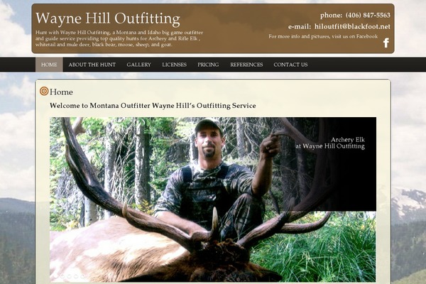 Hunter theme site design template sample