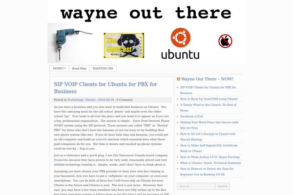 wayneoutthere.com site used Clean Simple White