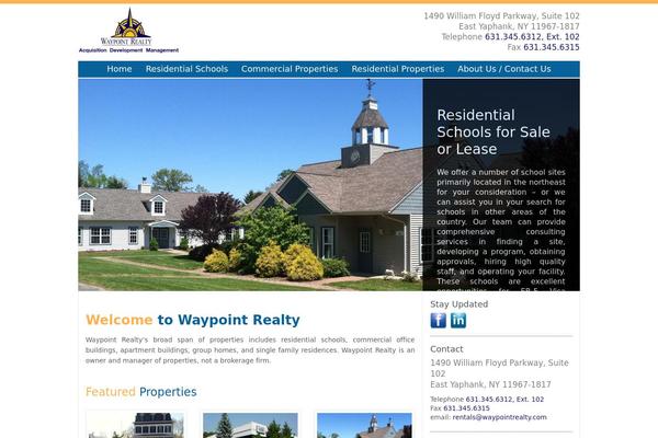Waypoint theme site design template sample