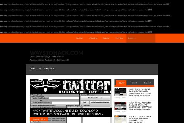 Site using 3D Tag Cloud plugin