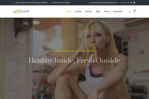 Nutrico theme site design template sample