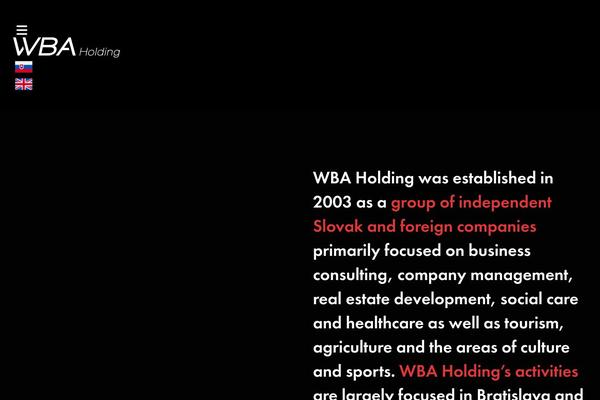 wbaholding.eu site used Twofold-wp