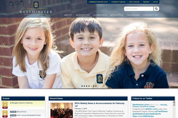 Westminster theme site design template sample