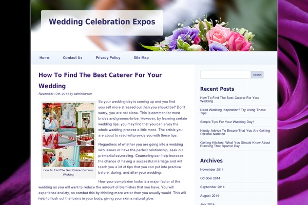 Wedding Bells theme site design template sample