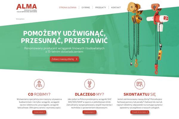 Alma theme site design template sample