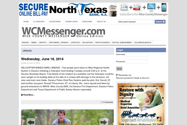 wcmessenger.com site used Dolores