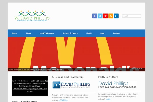 Vantage theme site design template sample