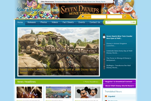 disneynewsroom theme websites examples