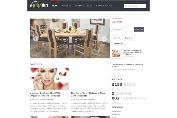 luna theme site design template sample