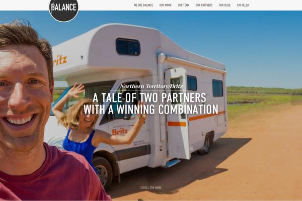Balance theme site design template sample