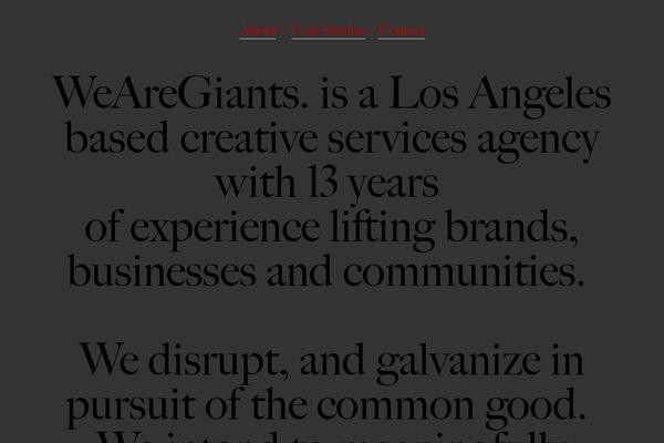 wearegiants.com site used Wearegiants