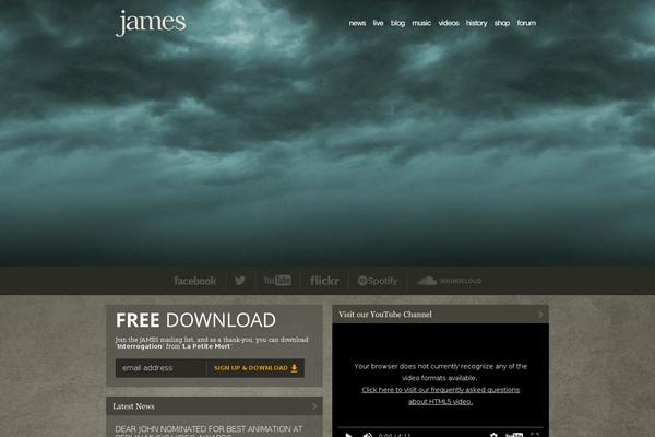 wearejames.com site used Wearejames