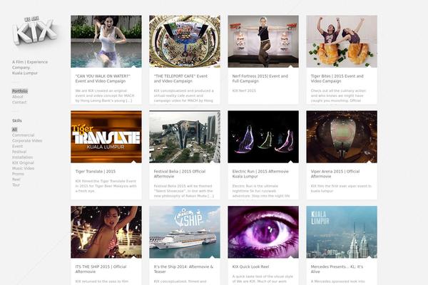 Gridlocked theme site design template sample