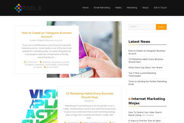 Easy Blog theme site design template sample