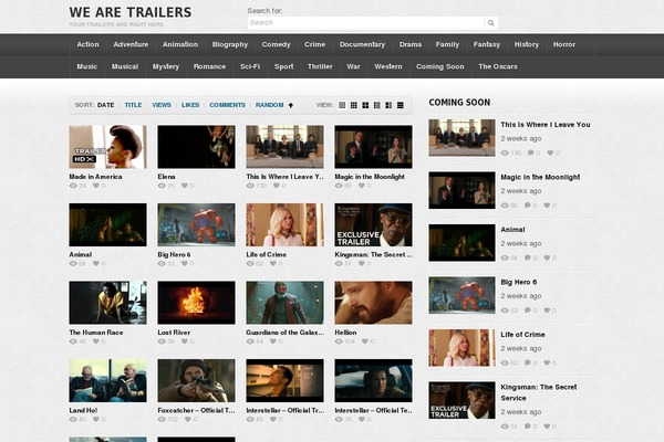 deTube theme site design template sample