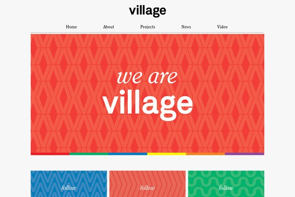 Village theme site design template sample