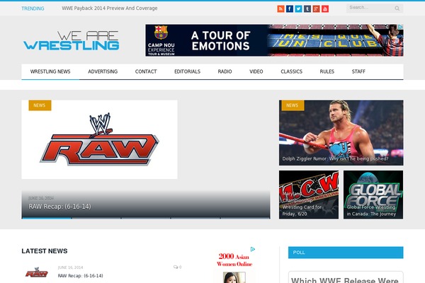 wearewrestling.net site used Alpaca
