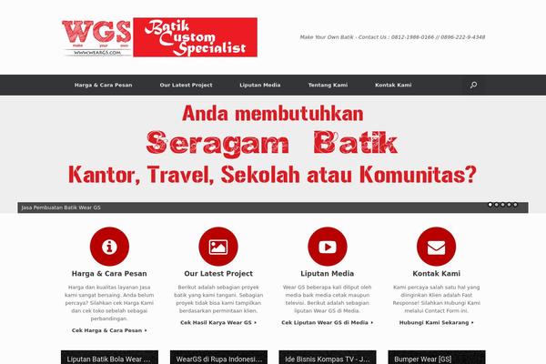 Vantage theme site design template sample