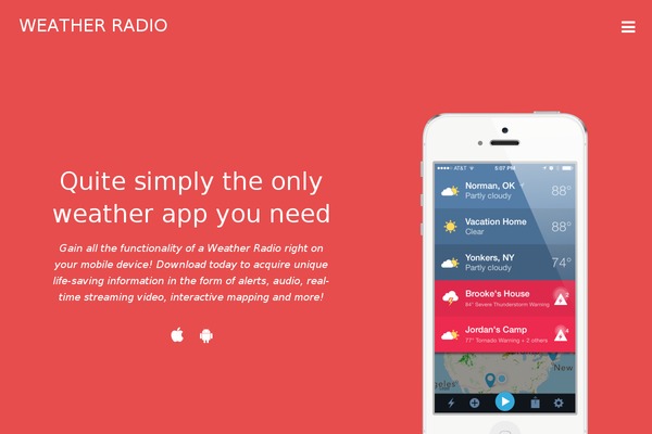weatherradioapp.com site used Paralx