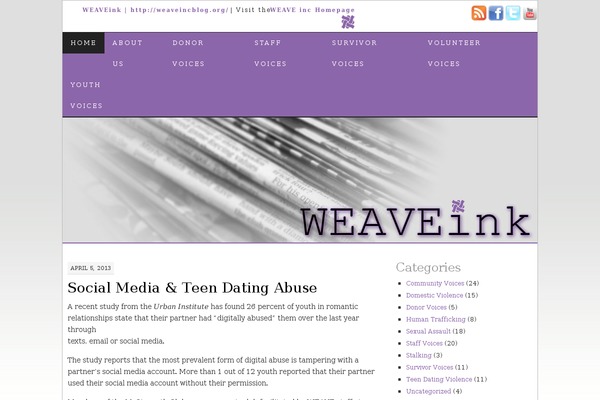 weaveincblog.org site used Pilcrow