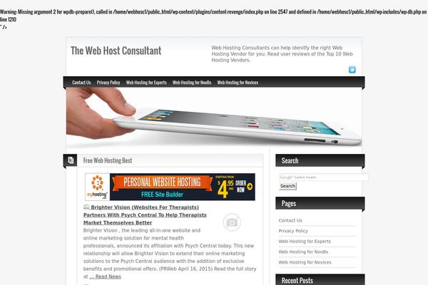 Site using Content-revenge plugin