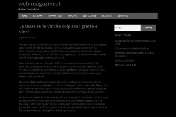 Minimize theme site design template sample