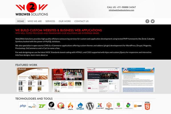 web2websolutions.com site used Web2web