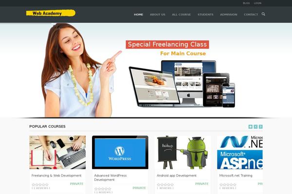 Site using Wplms-customizer plugin