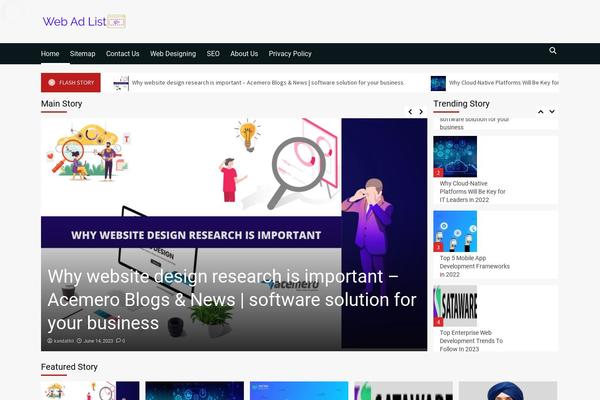 webadlist.com site used NewsQuare
