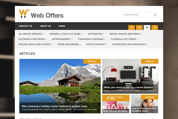 Bookshelf theme site design template sample