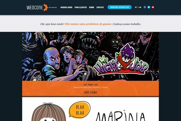 webcoregames.com.br site used Webcore