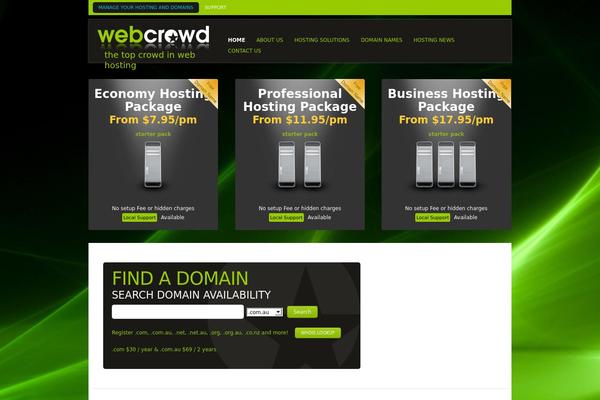 webcrowd.com.au site used Hostme