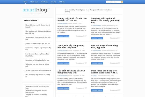 Smartblog theme site design template sample